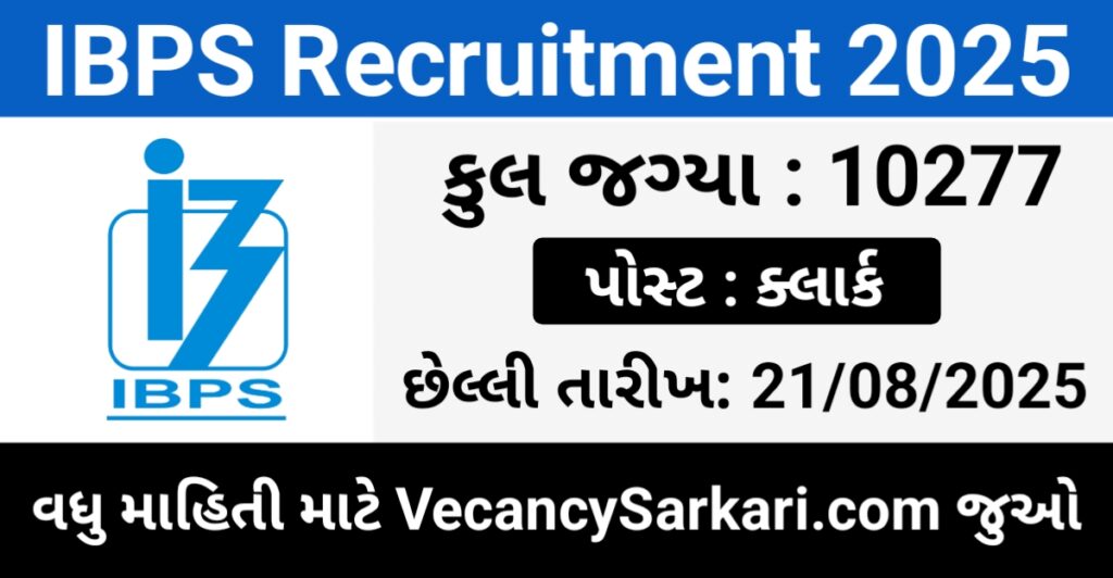 IBPS Clerk Online Form 2025: Notification For 10277 Vacancy, Apply Online