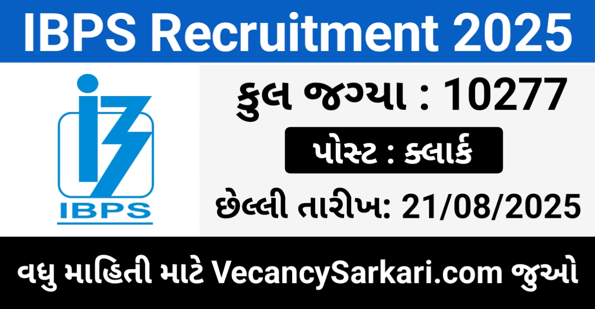IBPS Clerk Online Form 2025: Notification For 10277 Vacancy, Apply Online